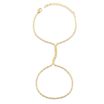Hand Chain canutilhos com banho de ouro 18k