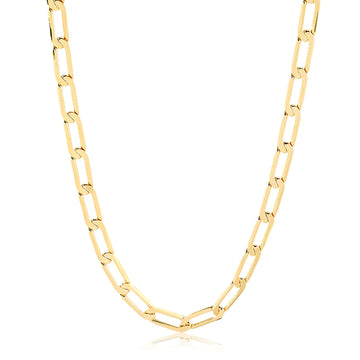 Colar choker elo grumet laminado com banho de ouro 18k