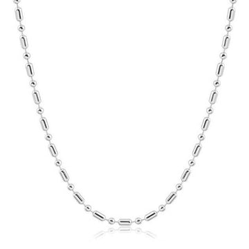 Colar choker esferas e canutilhos em ródio branco
