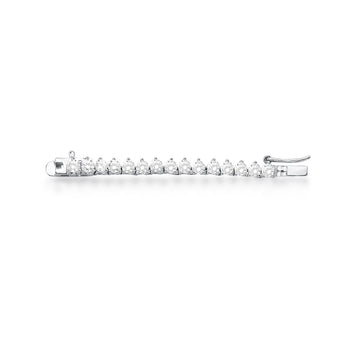 Extensor para riviera 3mm 3 garras em ródio branco