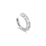 Piercing zircônia cristal com banho de ródio branco