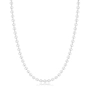 Colar choker elos chatos slim em ródio branco