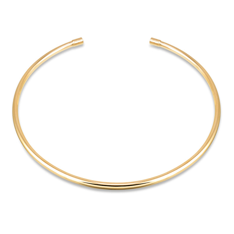 Colar aro tubo com banho de ouro18k
