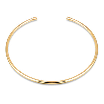 Colar aro tubo com banho de ouro18k