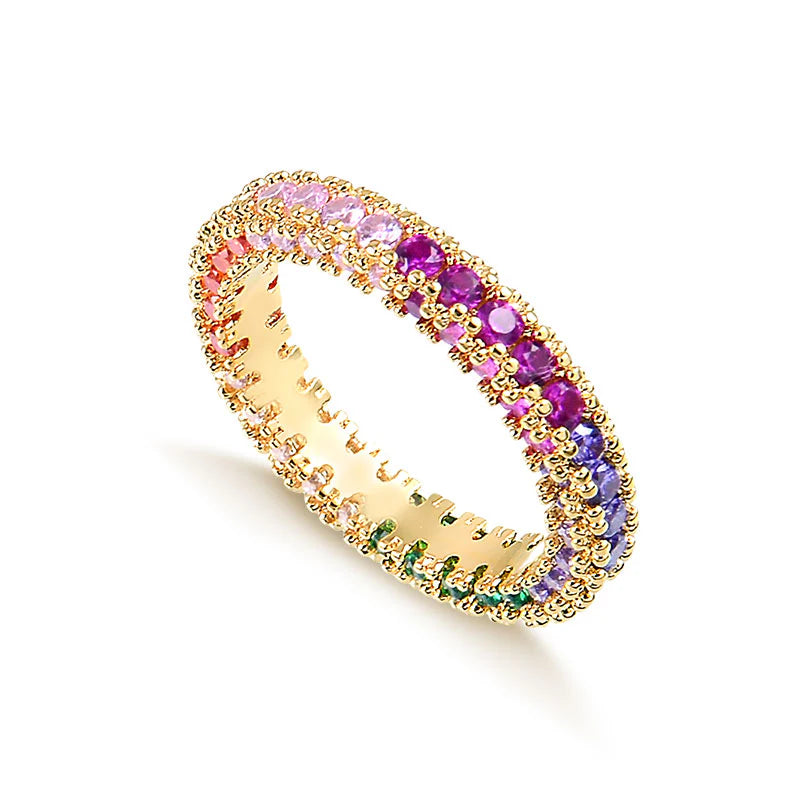 Anel aliança colors dourado