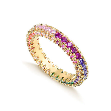 Anel aliança colors dourado