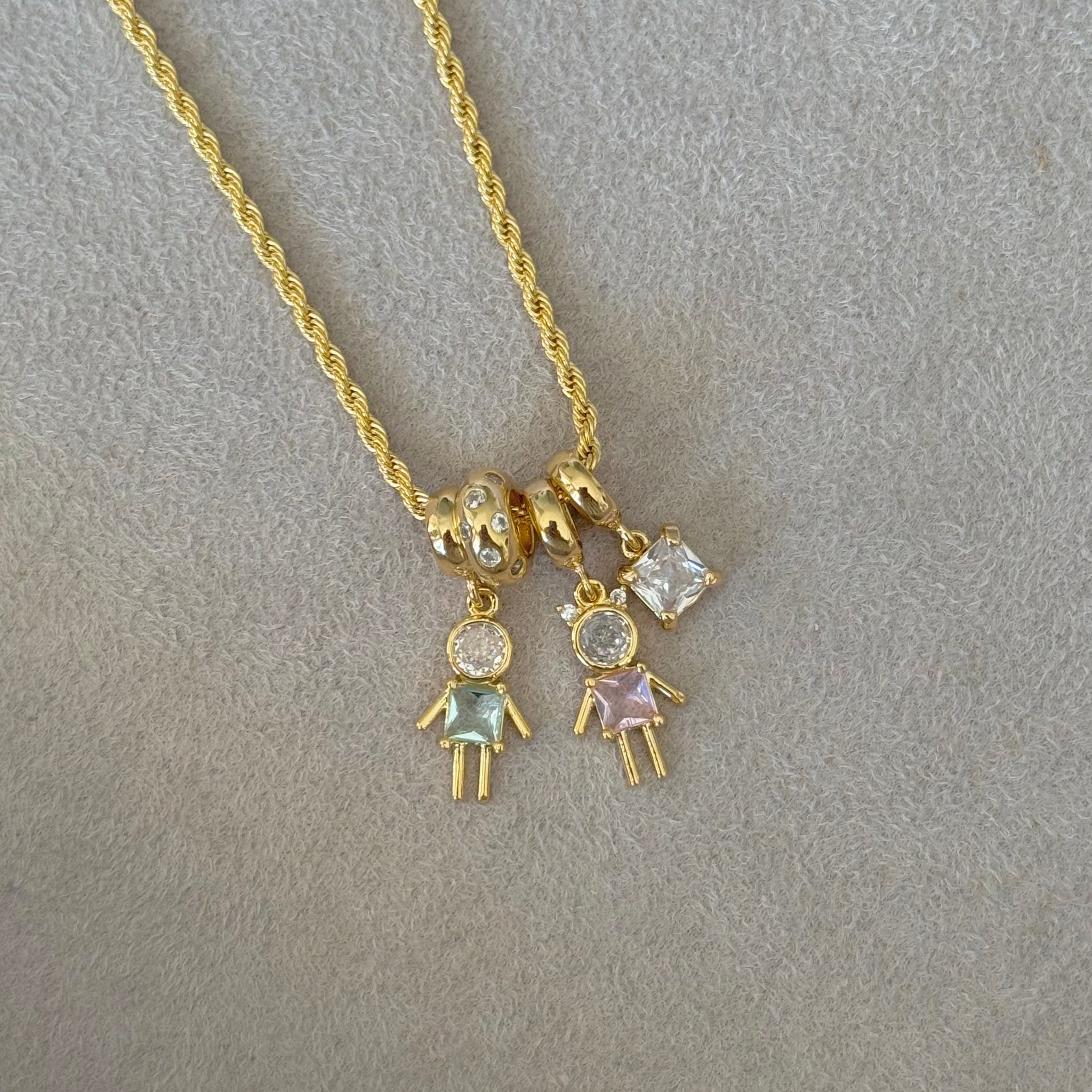 Colar filhos: monte o seu - banho de ouro 18k