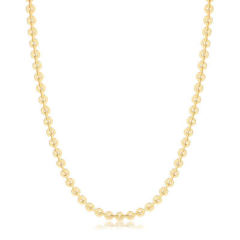 Colar choker elos chatos slim dourado