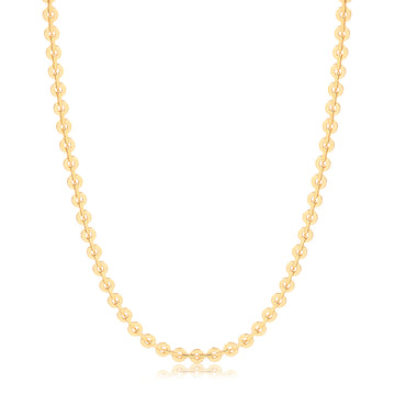 Colar choker elos chatos slim dourado
