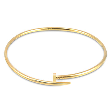 Colar aro prego em aço dourado