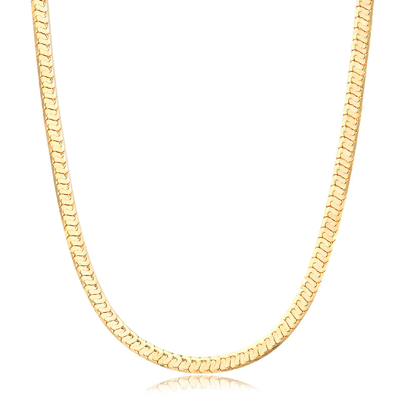 Colar choker laminada Luxo com banho de ouro 18k