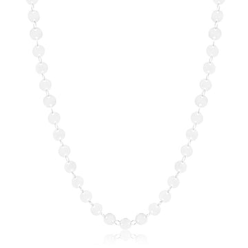 Colar choker medalhas com banho de ródio branco