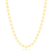 Colar longo medalhas com banho de ouro 18k