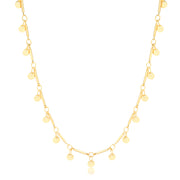 Colar choker medalhas e canutilhos com banho de ouro 18k