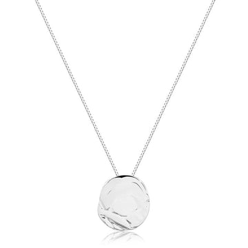 Colar oval orgânico com detalhes ródio branco