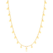Colar longo medalhas canutilhos com banho de ouro 18k