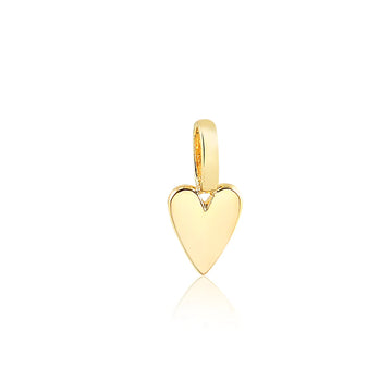 Pingente coração liso dourado
