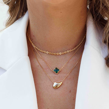 Colar choker elos chatos slim com banho de ouro 18k