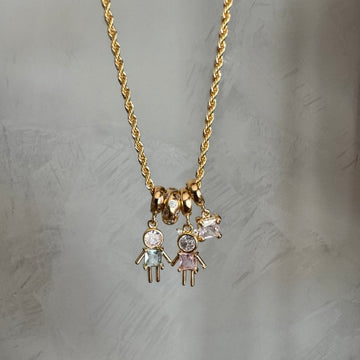 Colar filhos: monte o seu - banho de ouro 18k