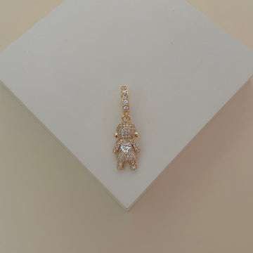 Pingente MENINA cristal com banho de ouro 18k