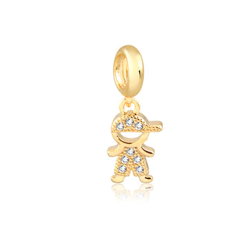 Pingente berloque menino dourado