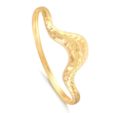 Pulseira bracelete curve orgânico dourado
