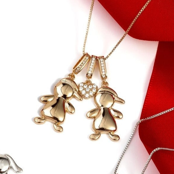 Colar Filhos : monte o seu - banho de ouro 18k