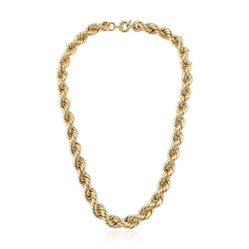 Colar cordão baiano 9mm com banho de ouro 18k