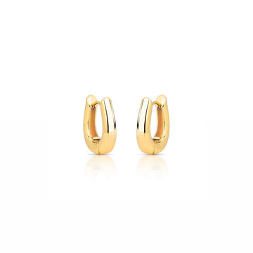 Brinco argola gota P com banho de ouro 18k