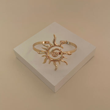 Pulseira bracelete sol dourada