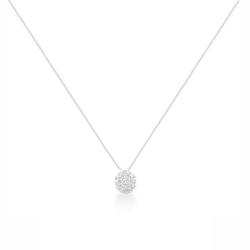 Colar prata 925 estilo chuveirinho cravejado