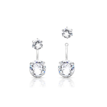 Brinco prata 925 Virginia com zircônia cristal