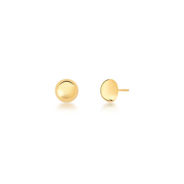 Brinco oval G com banho de ouro 18k