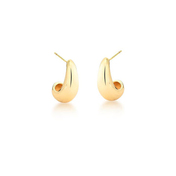 Brinco argola abaloada dourado