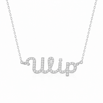 Colar personalizado nome joia em prata 925 com Moissanite