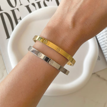 Pulseira bracelete em AÇO inspired prateado