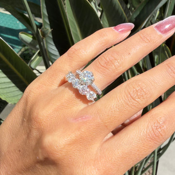 Anel MOISSANITE solitário luxo em prata 925