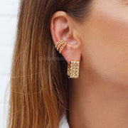 Piercing fake triplo elos com banho de ouro 18k