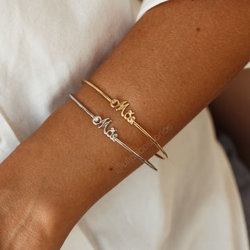 Pulseira bracelete MÃE com banho de ouro 18k