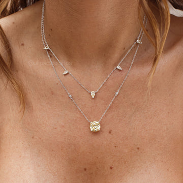 Colar prata 925 gotinha citrino