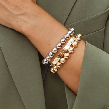 Pulseira esferas mistura de banhos fecho ima