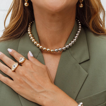 Colar esferas mistura de banhos