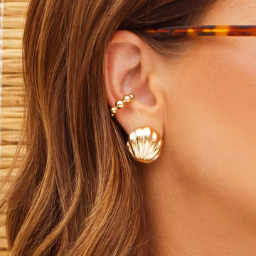 Piercing esferas com banho de ouro 18k