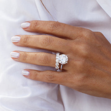 Anel prata 925 meia aliança MOISSANITE 4mm 2.1 quilates