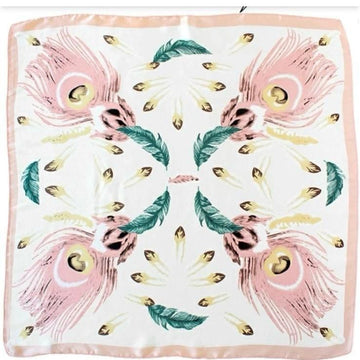 Lenço estampado flower 70X70