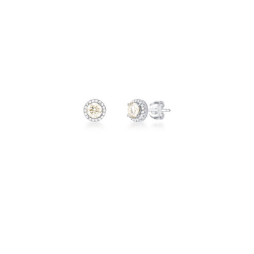 Brinco pedra MOISSANITE ponto de luz entorno cravejado em prata 925