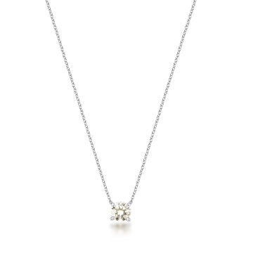 Colar pedra MOISSANITE ponto de luz menor 6,5mm em prata 925