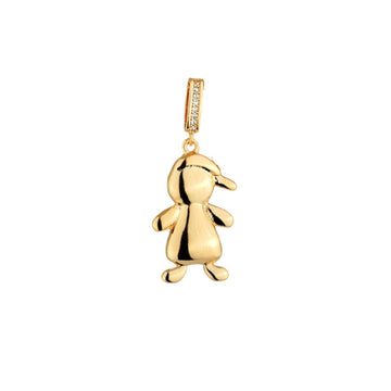 Pingente menino liso para colar veneziana com banho de ouro 18k