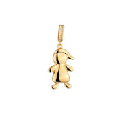 Pingente menino liso para colar veneziana com banho de ouro 18k