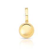 Pingente click esfera lisa com banho de ouro 18